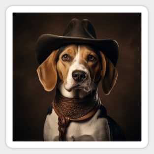 Cowboy Dog - Beagle Sticker